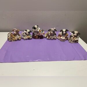 Set of 5 Merry Moo Cow Figurine Collection